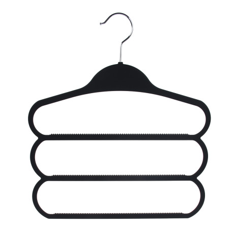 VETTA Вешалка-органайзер, 3 уровня, 36х40.5х0.6 см, пластик с покрытием Soft-touch, черная