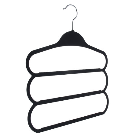 VETTA Вешалка-органайзер, 3 уровня, 36х40.5х0.6 см, пластик с покрытием Soft-touch, черная