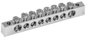 IEK Шина PEN "земля-ноль" 6х9мм 8/2 Ni (8групп/креп. кр.) YNN11-08-100-N