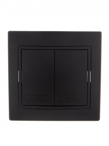 Lezard Мира выкл. СУ 2 кл. 10А черный бархат (корпус PC) 701-4242-101