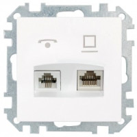 Bylectrica СТИЛЬ мех. роз. комбинированная оконечная (комп+тел) белый, (ТРК-004)