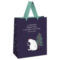 Пакет подарочный18*23*10см MESHU"Новогоднее недопонимание",отд.фольгой,выбор.лак,матов.ламин. 354623