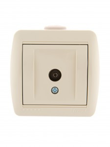 Lezard Ната роз. TV ОУ 1 мест. крем. (RG6, оконечн.) (корпус PC) 710-0300-130