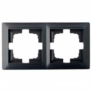 Bylectrica СТИЛЬ Рамка 2-х мест. черный графит, (ЮЛИГ.735212.215 черный графит)