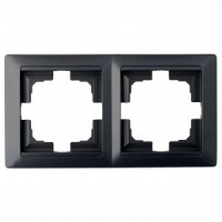 Bylectrica СТИЛЬ Рамка 2-х мест. черный графит, (ЮЛИГ.735212.215 черный графит)
