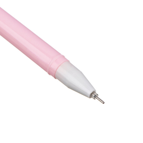 Ручка гелевая синяя, колпачок в форме котика с хвостом, 6 цветов корпуса