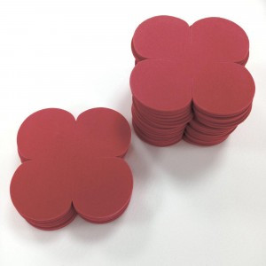 Uniel фоамиран для творчества, красный 9х9см 2мм четырехлист. VR-PE7 20T20/S50X50/PWF003