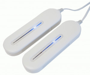 Сушилка д/обуви СТАРТ 20Вт, LED подсветка, раздвиж.мех, металл/керам/полкарб, белый 1541