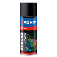 РОКОТ Краска аэрозоль 400мл, черная, матовая