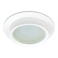 Feron св-к встр. под лампу GX53 белый круг IP44 110х110х42 DL504 51101