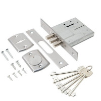 Замок врез R12/S6-CR Avers Хром (3ригеля 10,5мм; сувальдный; аналог Просам ЗВ8-6/13)   \40