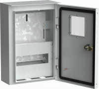 IEK TITAN щит (корпус) метал. ЩУРн-1/9 (370х250х135) навесной, окно, IP54 MKM24-N-009-54-ZO