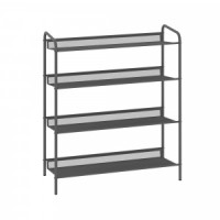 Подставка д/обуви (пвл) Женева24 (4 полки) 65*26*79,5см (Графит) ПДОЖ24ГР под заказ ЗМИ