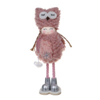 СНОУ БУМ Сувенир Девочка 5x5x15 см, полиэстер, коричневый, розовый, 2 вида