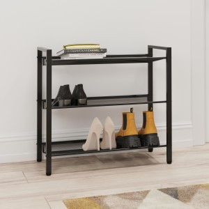 Подставка д/обуви (пвл) Торонто 23 (3полки) 67*26,5*61 (черный) ПДОТ23Ч под заказ ЗМИ