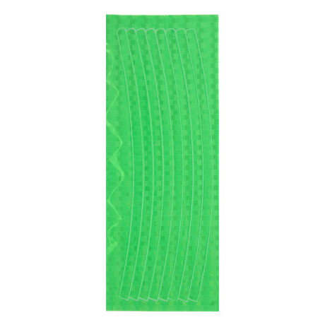 ЕРМАК Набор светоотражающих наклеек, 8 штук, 21*0,9 см, зеленый