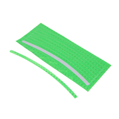 ЕРМАК Набор светоотражающих наклеек, 8 штук, 21*0,9 см, зеленый