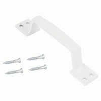 Д-град РС-80.01 прямая белая Ручка-скоба (25, 10)