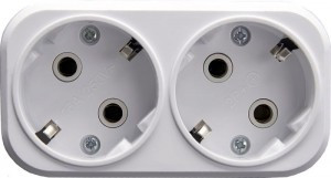 STEKKER разветвитель (тройник) 2роз. земля 250V 16A белый ADP16-22-20 39023