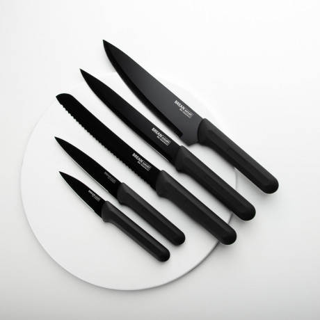 SATOSHI Бреан Набор ножей кухонных 6пр, подставка с полипропиленовыми разделителями