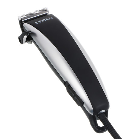 LEBEN Машинка для стрижки волос, 4 насадки: 3/6/9/12мм, питание 220В