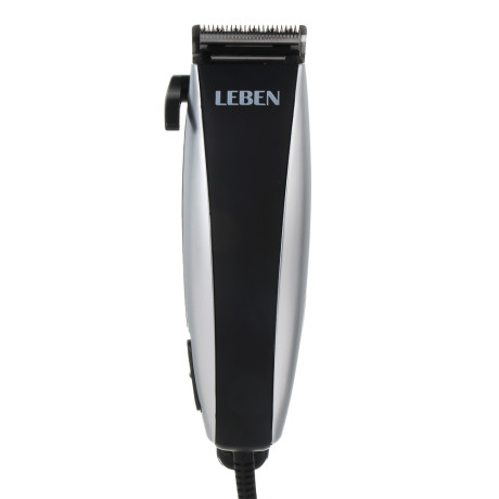LEBEN Машинка для стрижки волос, 4 насадки: 3/6/9/12мм, питание 220В
