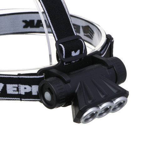 ЕРМАК Фонарь налобный, 3 LED, 1200мАч, 3 режима, 8,3х3,8х5,4см, USB кабель, пластик