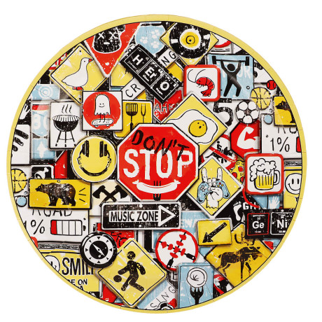 Набор бумажных тарелок Знаки яркие, в т/у пленке, 6 шт d=230 мм