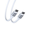 FORZA Кабель для зарядки Лето Type-C - Type-C, 1м, 3А, Быстрая зарядка, 65W, прорез. кабель, пакет