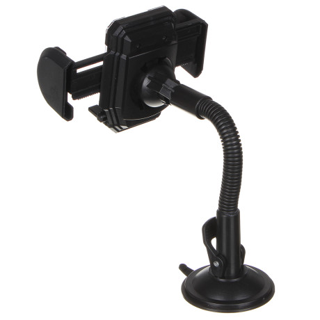 ЕРМАК Держатель телефона, GPS, КПК на присоске, раздвижной, 50-115мм, на гибкой ножке, пластик