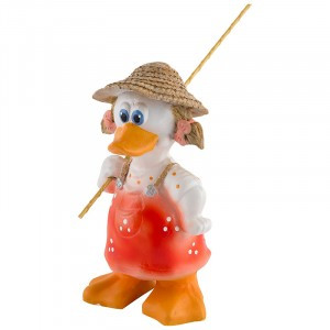 Фигурка садовая Уточка рыбачка, Н-22см 169345