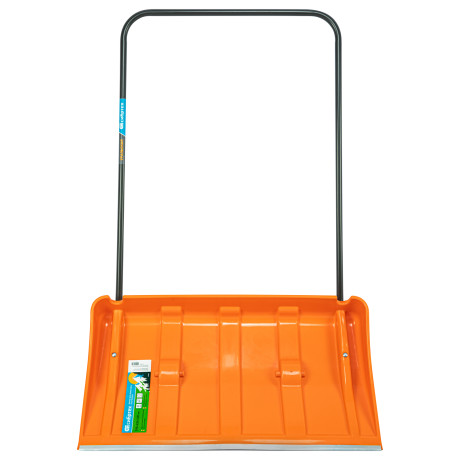 Движок для уборки снега пластиковый, 795х435х1280 мм, стальная рукоятка, усиленный Сибртех