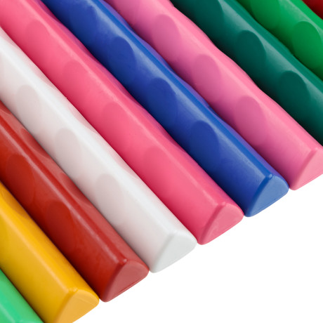 BY Русские Супергерои Мелки восковые пласт., 24 цвета, эрг.3-гранная форма, 10см, "Конек Джуниор"