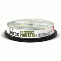 К/д DVD-R printable inkjet 4,7 Гб 16x Cake box 10( 300!)