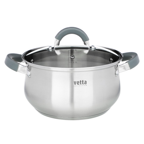 VETTA Вена Кастрюля 20х11,5см. 3,6л. со стекл. крышкой, индукция