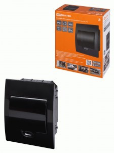 TDM бокс (корпус) пластик. ЩРВ-П- 6 мод. встраиваемый, Антрацит IP41 SQ0902-1001