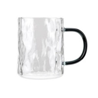 Кружка 250мл боросиликатное стекло, прозрач, с темно-серой ручкой TR-98193 TalleR