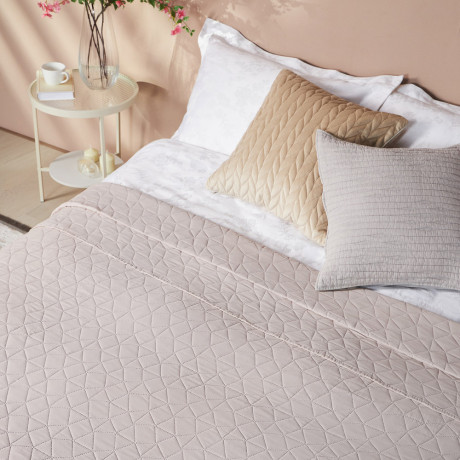 PROVANCE Хейзел Покрывало с эффектом вареного хлопка 220х240см, 100% полиэстер, бежевый