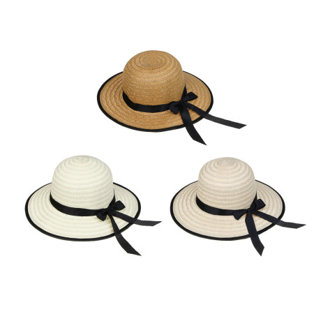GALANTE Шляпка женская с контрастной окантовкой, р-р 56, 100% целлюлоза, 3 цвета