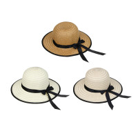 GALANTE Шляпка женская с контрастной окантовкой, р-р 56, 100% целлюлоза, 3 цвета