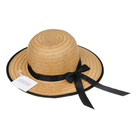 GALANTE Шляпка женская с контрастной окантовкой, р-р 56, 100% целлюлоза, 3 цвета