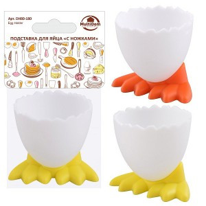 Подставка для яйца "С ножками" пластик, микс (кратность 6шт!!!) DH80-180 Мультидом