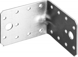 Крепежный угол ЗУБР "МАСТЕР" усиленный, 65х90х90мм, 1шт