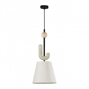 ODEON LIGHT 5410/1 MODERN ODL_EX24 черн матов./беж/мет/полирезин/ткань Подвес E14 1*40W BAGEL