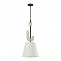 ODEON LIGHT 5410/1 MODERN ODL_EX24 черн матов./беж/мет/полирезин/ткань Подвес E14 1*40W BAGEL