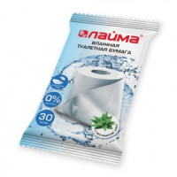 Бумага туалетная влажная 30 шт., Лайма деликатный уход, с экстрактом алоэ, без спирта, 128082