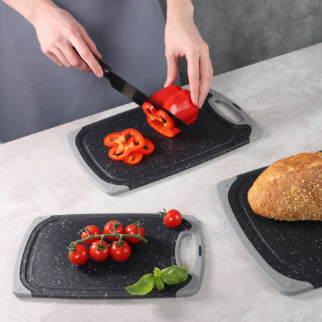 SATOSHI Марсель Набор досок разделочных 3шт 40х24х0,7см, 33х20х0,7см, 25х15х0,7см, пластик