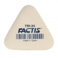 Ластик FACTIS (Испания) TRI 24, 51х46х12 мм, белый, треугольный, мягкий, синтетический каучук, PMFTR
