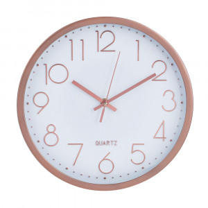 LADECOR CHRONO Часы настенные круглые, пластик, d30 см, 1xAA, оправа цвет золотой, арт.06-12