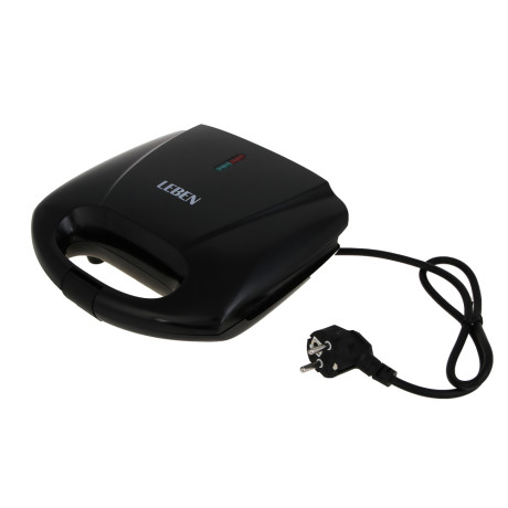 LEBEN Вафельница для бельгийских вафель, 1000 Вт, пластик, нерж. сталь, антипригарное покрытие